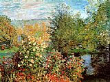 Johann Von Strasioipka Canon Paintings - Stiller Winkel im Garten von Montgeron by Claude Monet